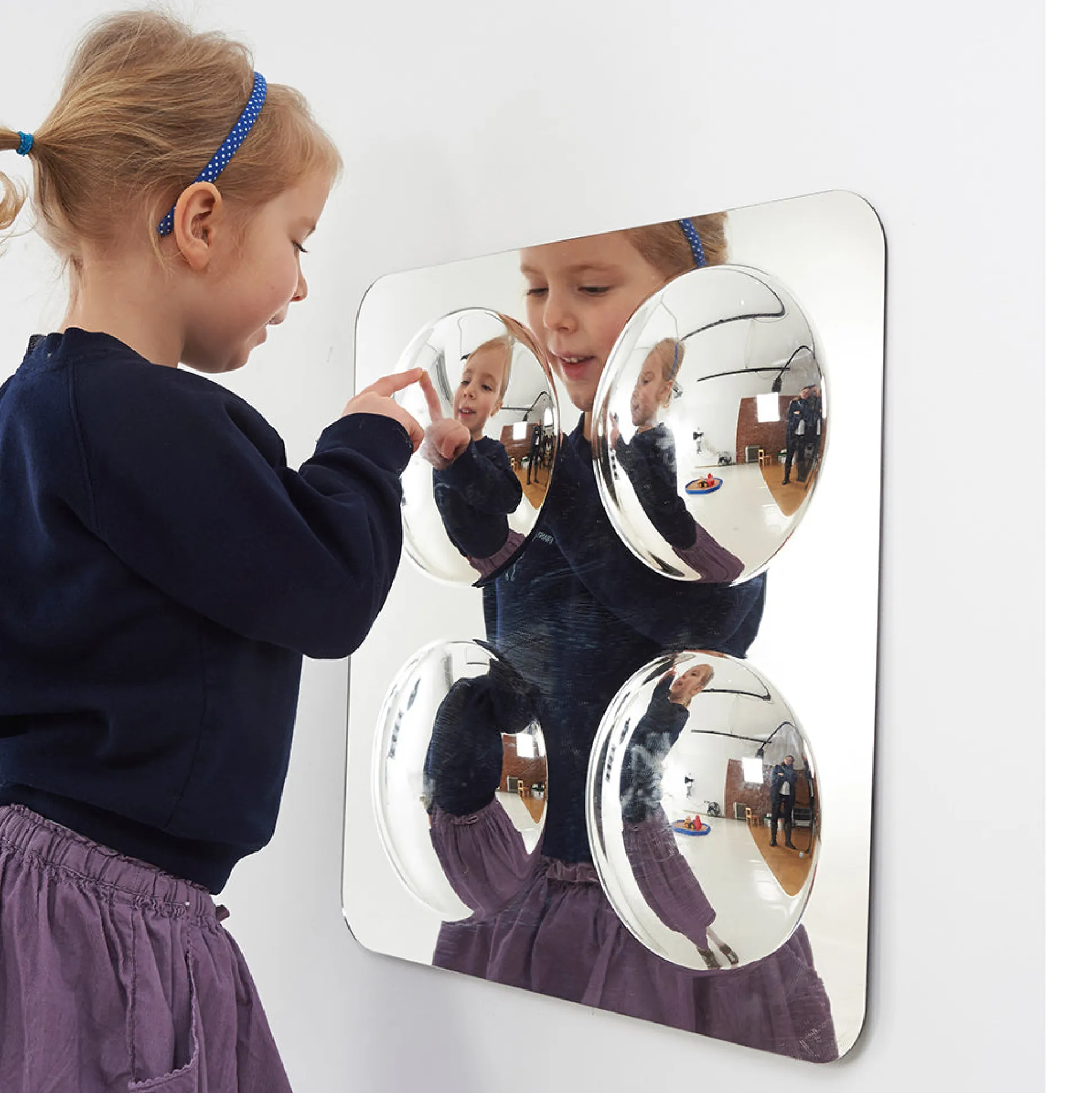 Infant & Toddler Sensory Bubble Dome Mirror | Durable Acrylic Wall Mirror