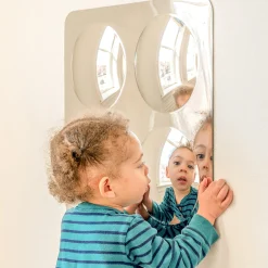 Infant & Toddler Sensory Bubble Dome Mirror | Durable Acrylic Wall Mirror