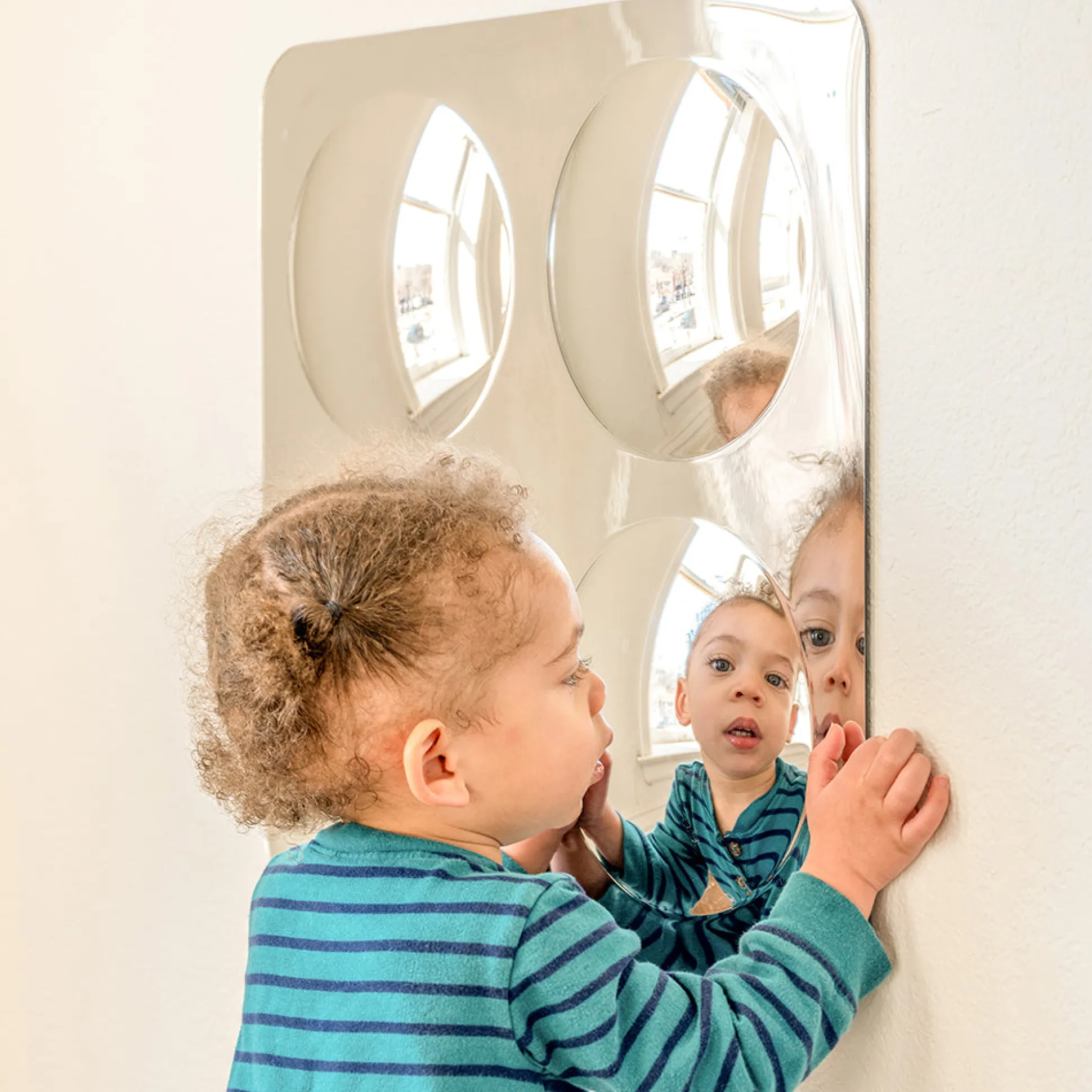 Infant & Toddler Sensory Bubble Dome Mirror | Durable Acrylic Wall Mirror