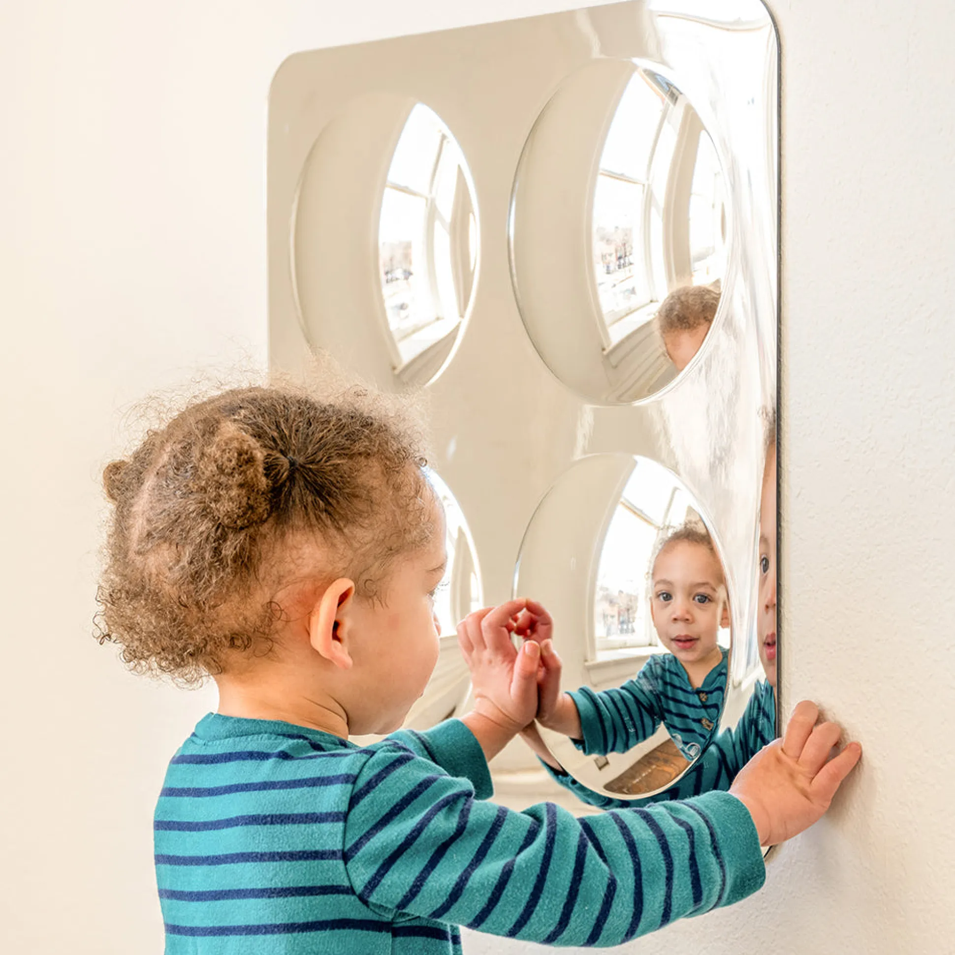 Infant & Toddler Sensory Bubble Dome Mirror | Durable Acrylic Wall Mirror
