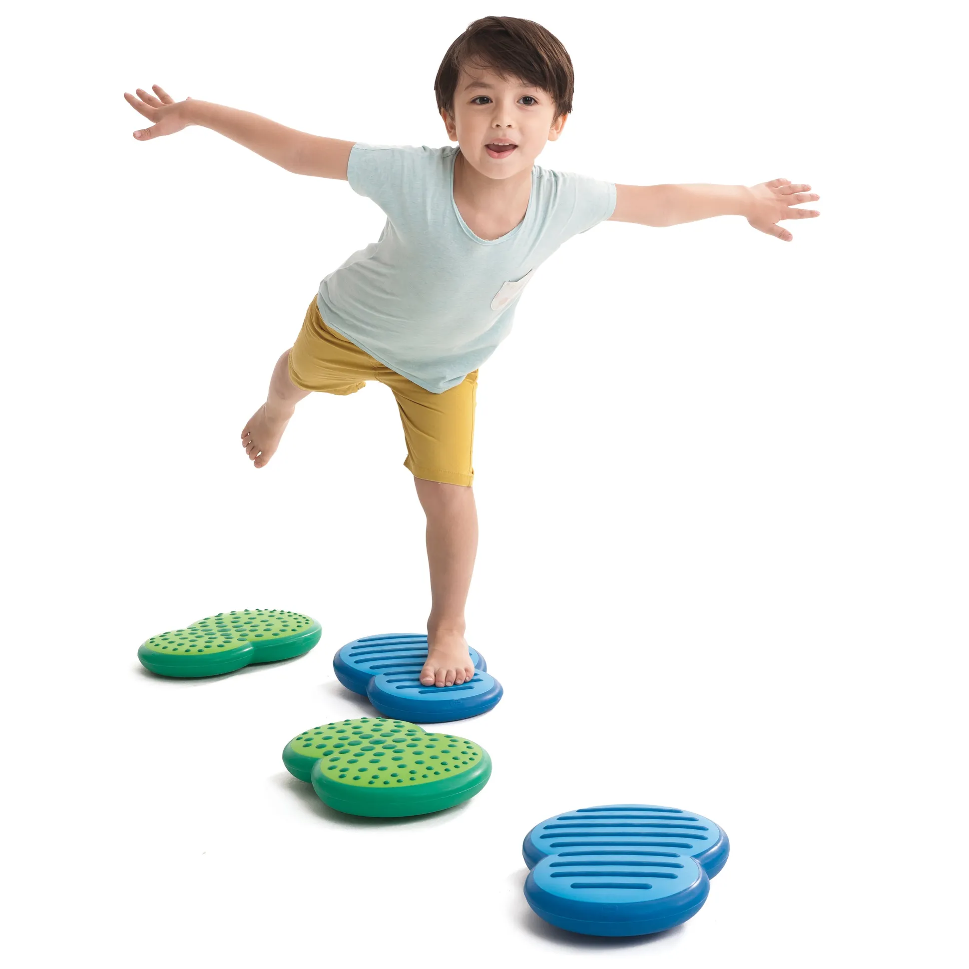 Inflatable Balance Stepping Clouds | Portable Balance Path Set with Textured Sensory Surfaces