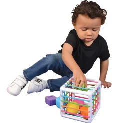 Inny Binny | Sensory Shape-Sorting Cube by Fat Brain Toys