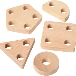 4 in 1 Rainbow Stacking Set | Wooden Stacking, Lacing & Early Math Learning Toy