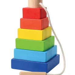 4 in 1 Rainbow Stacking Set | Wooden Stacking, Lacing & Early Math Learning Toy