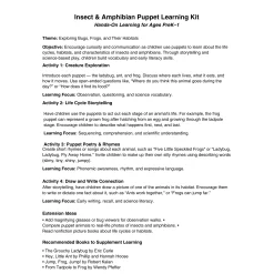 Insect & Amphibian Puppet Learning Kit | Role Play for Language Development & STEM Enrichment