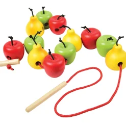 Interactive Fruit & Vegetable Threading Set | 24-Piece Lacing Activity for Fine Motor Skills & Early Learning