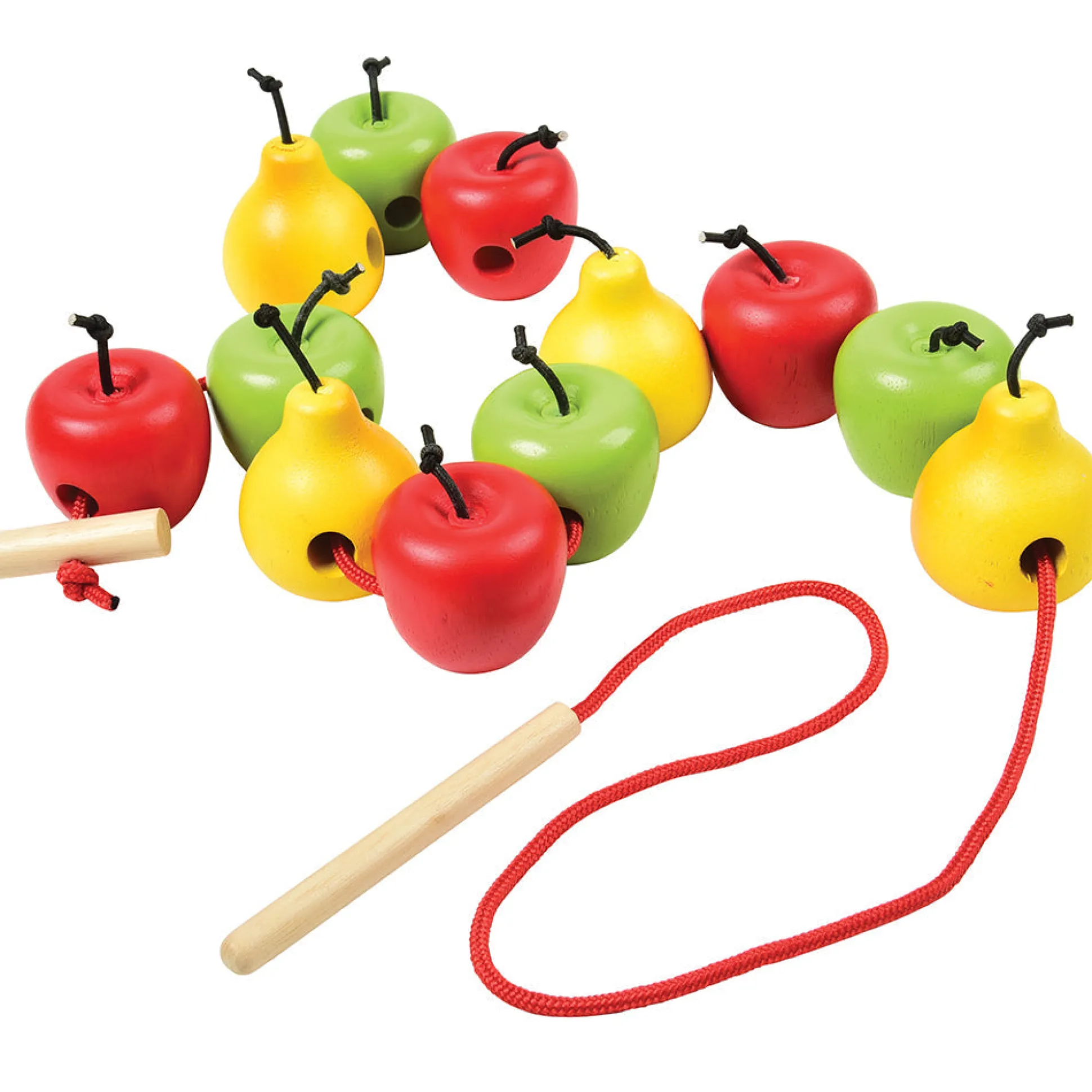 Interactive Fruit & Vegetable Threading Set | 24-Piece Lacing Activity for Fine Motor Skills & Early Learning