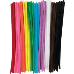 Jumbo Craft Pipe Cleaners | 12" x 6mm 100-Pack Assorted Color Stems