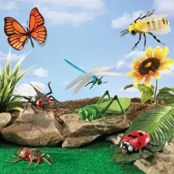 Jumbo Insects | 7-Piece Realistic Bug Toy Set | Durable Educational STEM Play