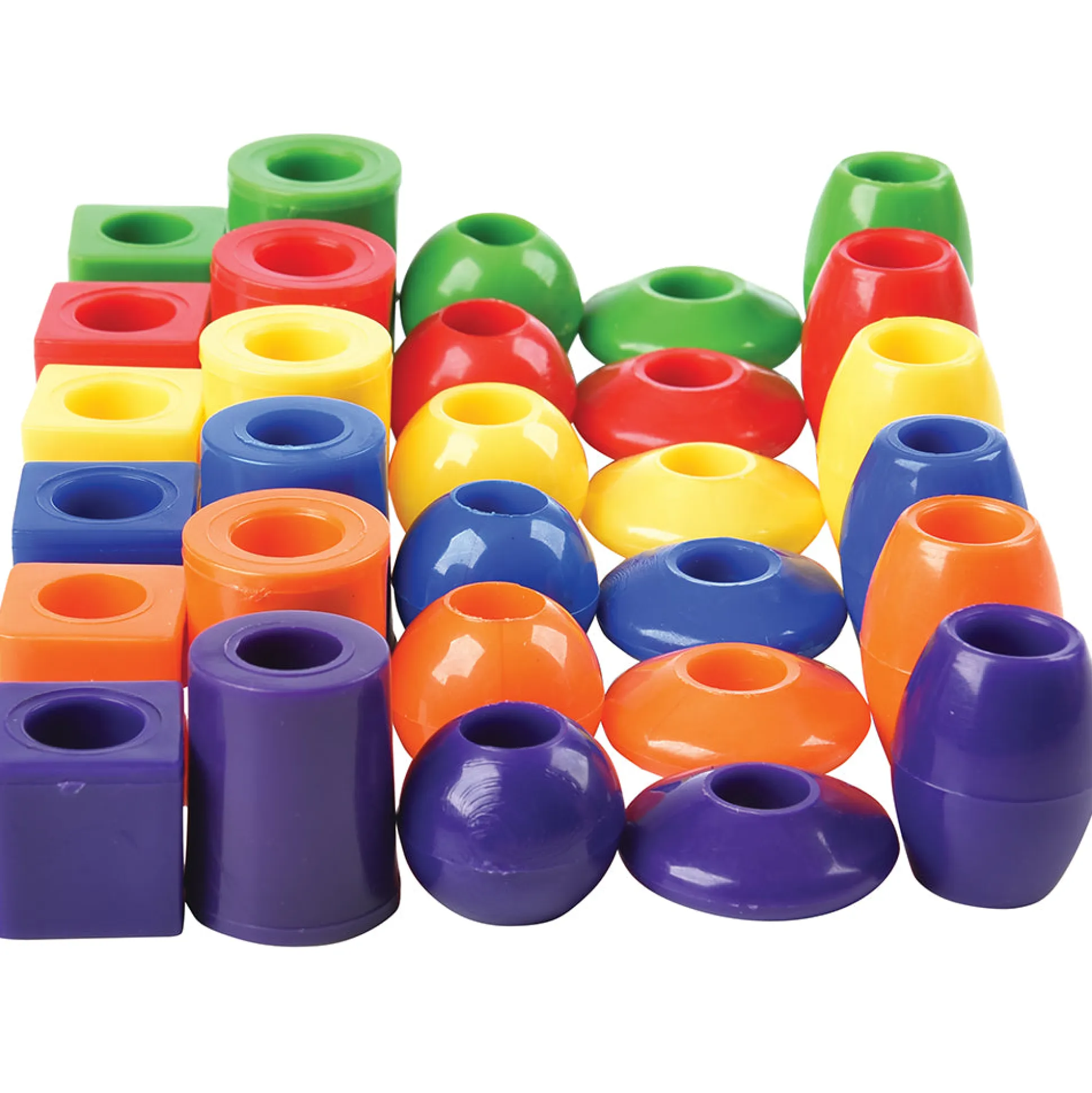 250 Jumbo Plastic Beads with 5 Tipped Lacing Cords