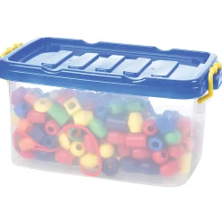 250 Jumbo Plastic Beads with 5 Tipped Lacing Cords