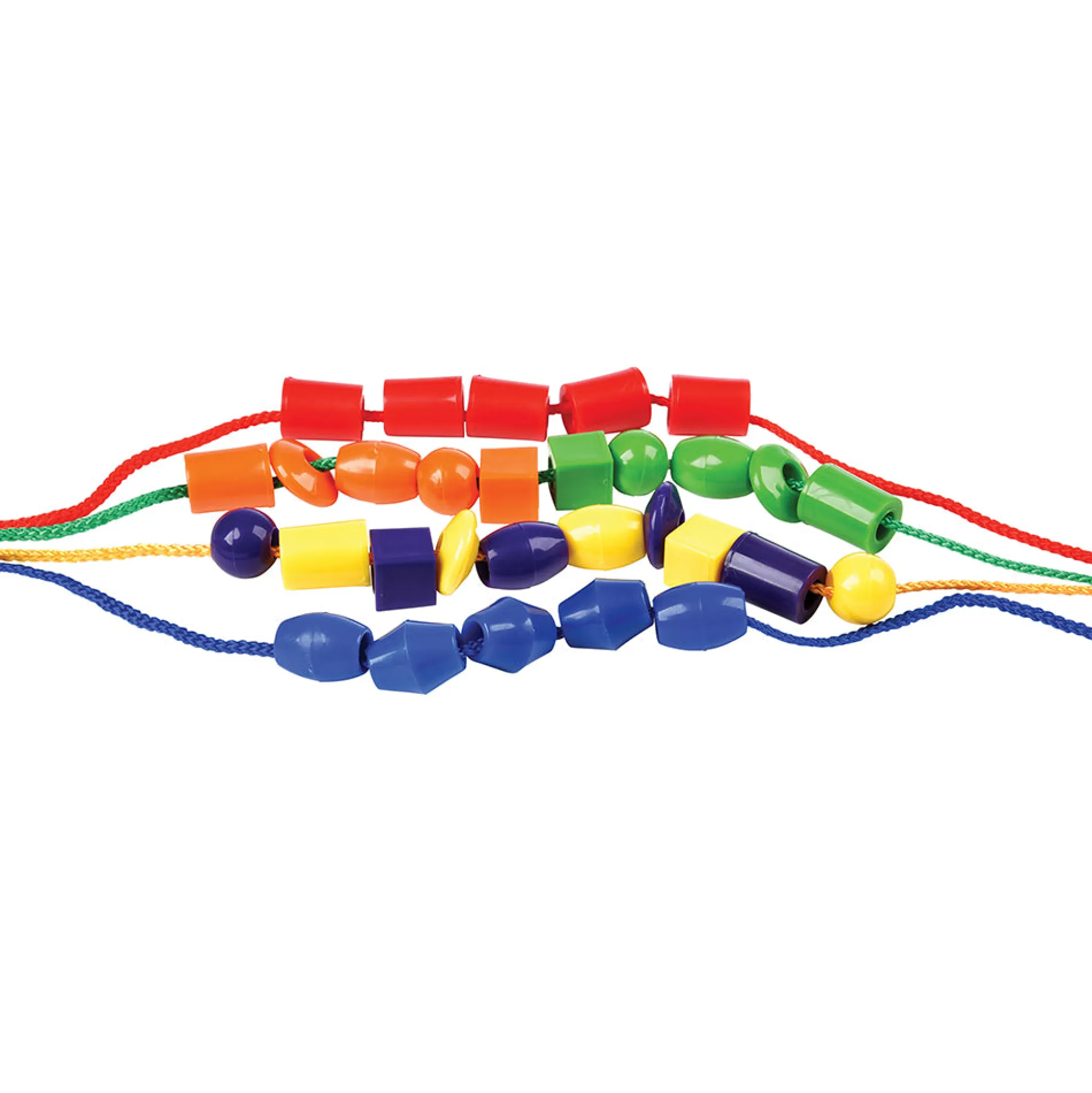 250 Jumbo Plastic Beads with 5 Tipped Lacing Cords