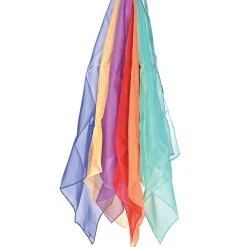 Jumbo Rainbow Play Scarves | Set of 6 Vibrant 27