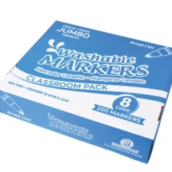 Jumbo Washable Markers Classroom Pack