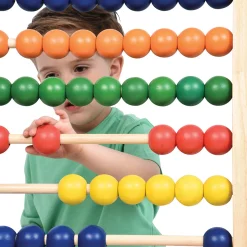 Jumbo Wooden Abacus Counting Frame | 100 Beads for Preschool Math Learning