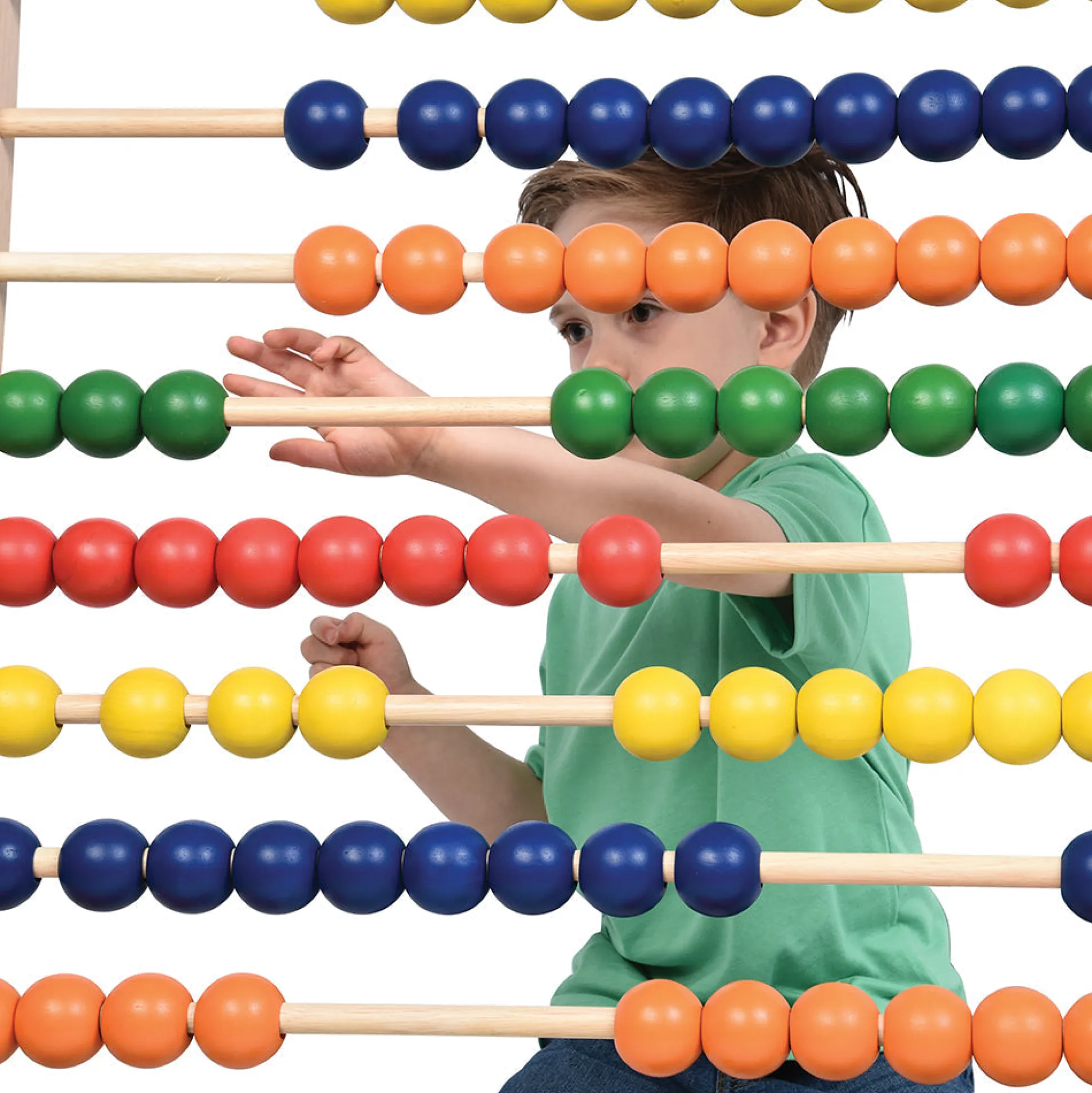 Jumbo Wooden Abacus Counting Frame | 100 Beads for Preschool Math Learning