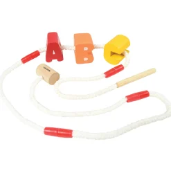 Jumbo Wooden Alphabet Lacing Beads Set | Fine Motor & Letter Practice