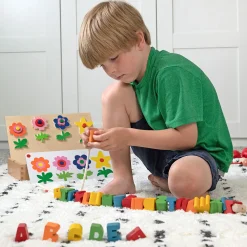 Jumbo Wooden Alphabet Lacing Beads Set | Fine Motor & Letter Practice