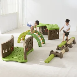 Jungle Forest Adventure | Nature-Inspired Gross Motor Activity Set with Forest Tunnel, Jungle Trail & Balance Arch