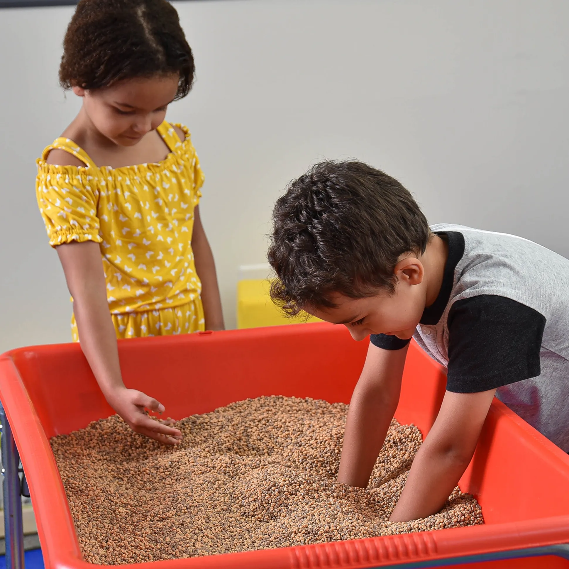 Kidfetti® Sensory Play Pellets | 10 lb Neutral 2-Tone Mix | Clean Sand Alternative