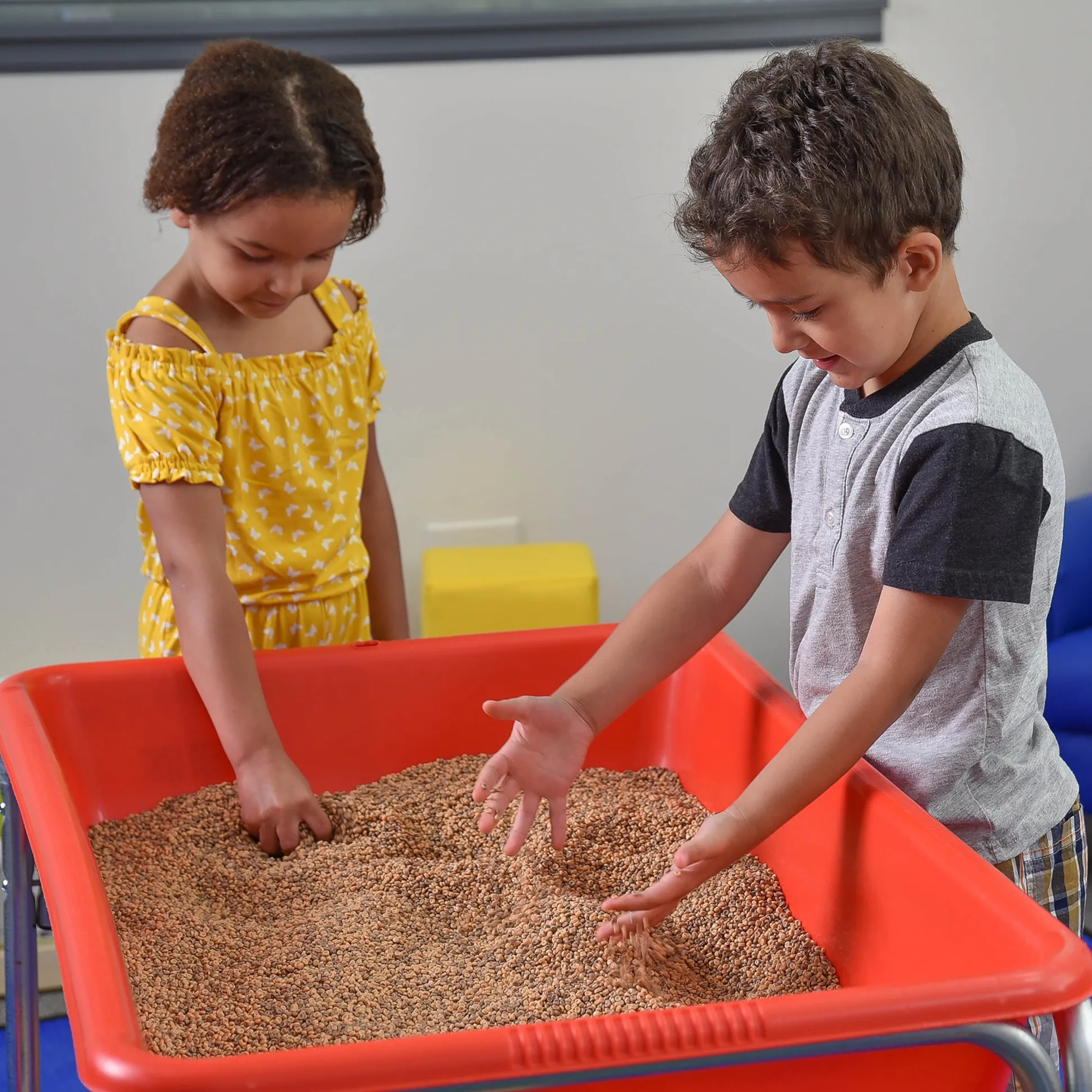Kidfetti® Sensory Play Pellets | 10 lb Neutral 2-Tone Mix | Clean Sand Alternative