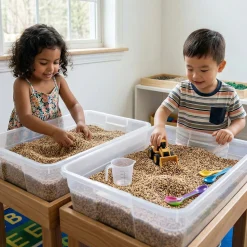Kidfetti® Sensory Play Pellets | 10 lb Neutral 2-Tone Mix | Clean Sand Alternative