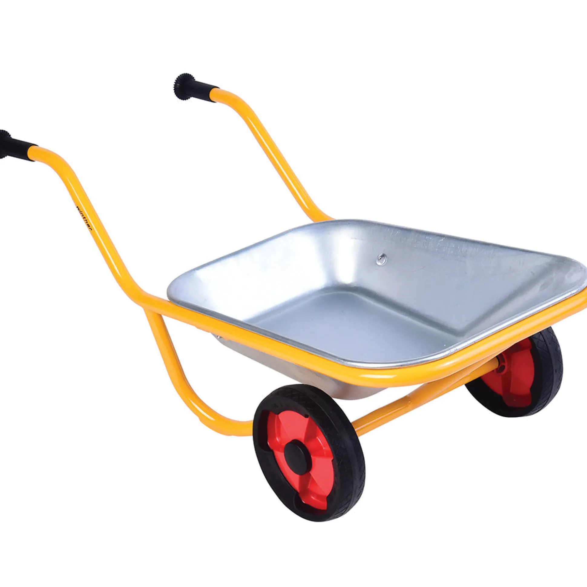 Kids Heavy-Duty Steel Wheelbarrow with Stable Two-Wheel Design | Outdoor Play & Realistic Gardening Tool