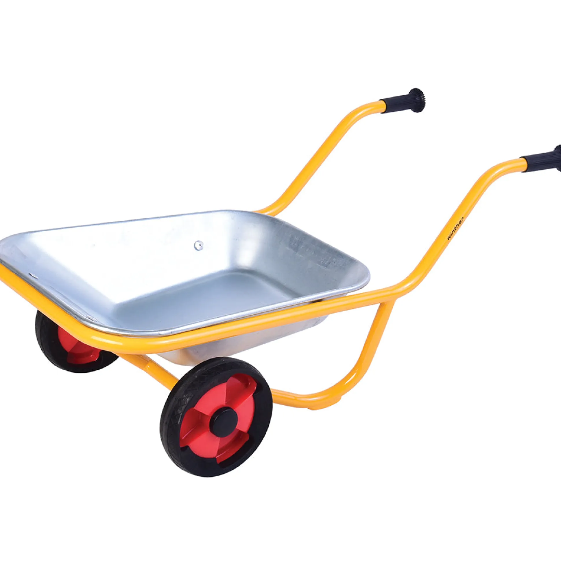 Kids Heavy-Duty Steel Wheelbarrow with Stable Two-Wheel Design | Outdoor Play & Realistic Gardening Tool