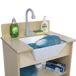 Kid-Sized Farmhouse-Style Toy Sink