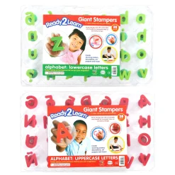 Knobbed Alphabet Stampers - Uppercase & Lowercase