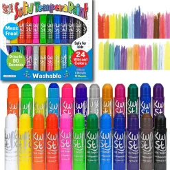 Kwik Stix No-Mess Tempera Paint Sticks | 24 Assorted Colors