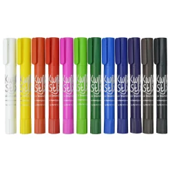 Kwik Stix ThinStix No-Mess Tempera Paint Set | 12 Classic Colors