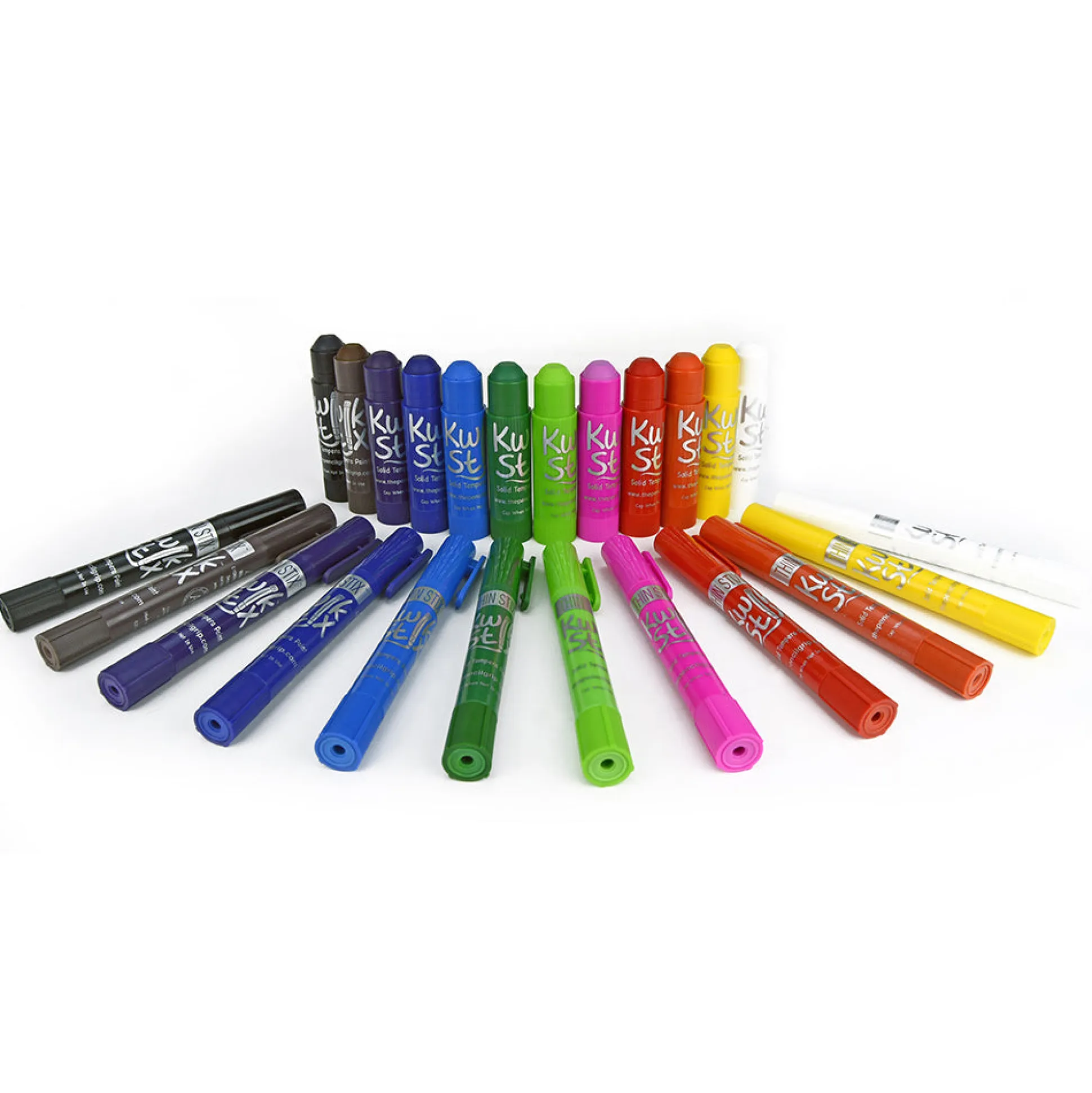 Kwik Stix ThinStix No-Mess Tempera Paint Set | 12 Classic Colors