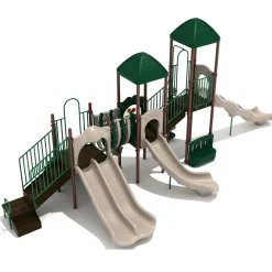Ladera Heights Adventure Playground Set | Multi-Slide Outdoor Play System with Climbers, Bridges & Activity Panels for Ages 5–12