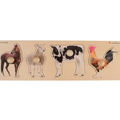 Large Farm Photo Knob Puzzle Board