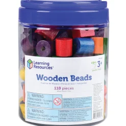 Large Wooden Colored Beads