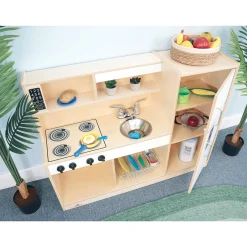 Let’s Play Toddler Kitchen Combo™ | All-in-One Pretend Play Kitchen Set in White
