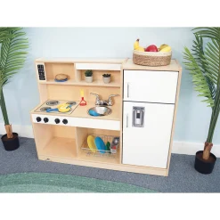 Let’s Play Toddler Kitchen Combo™ | All-in-One Pretend Play Kitchen Set in White