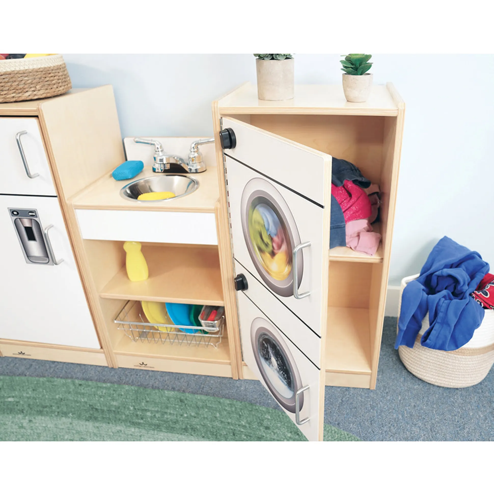 Let’s Play Toddler Washer & Dryer™ | Pretend Play Laundry Appliance in White
