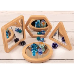 Little Looking Shape Discovery Mirrors | Eco-Friendly Wooden Reflection Set