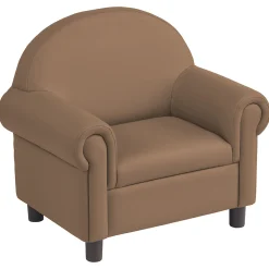 Little Lux Chocolate Preschool Chair & Sofa Set | Adjustable Faux Leather Kids’ Seating