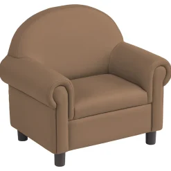 Little Lux Chocolate Preschool Lounge Chair | Adjustable Kids’ Soft Seat for Reading & Relaxation