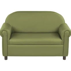 Little Lux Fern Green Preschool Sofa | Adjustable Faux Leather Kids' Couch