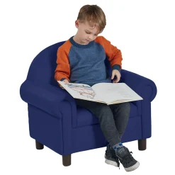 Little Lux Navy Preschool Chair & Sofa Set | Adjustable Faux Leather Kids’ Seating