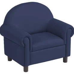 Little Lux Navy Preschool Lounge Chair | Adjustable Kids’ Soft Seat for Reading & Relaxation