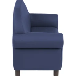 Little Lux Navy Preschool Sofa | Adjustable Faux Leather Kids' Couch
