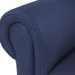 Little Lux Navy Preschool Sofa | Adjustable Faux Leather Kids' Couch