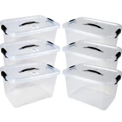 Locking Storage Tubs with Lids | Set of 6