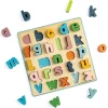 Lowercase Alphabet Wooden Puzzle | 26 Piece ABC Learning Board with Color-Matched Letters