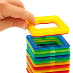 Magframes 72-Piece Translucent Magnetic Building Tiles Set | STEM Construction Toy